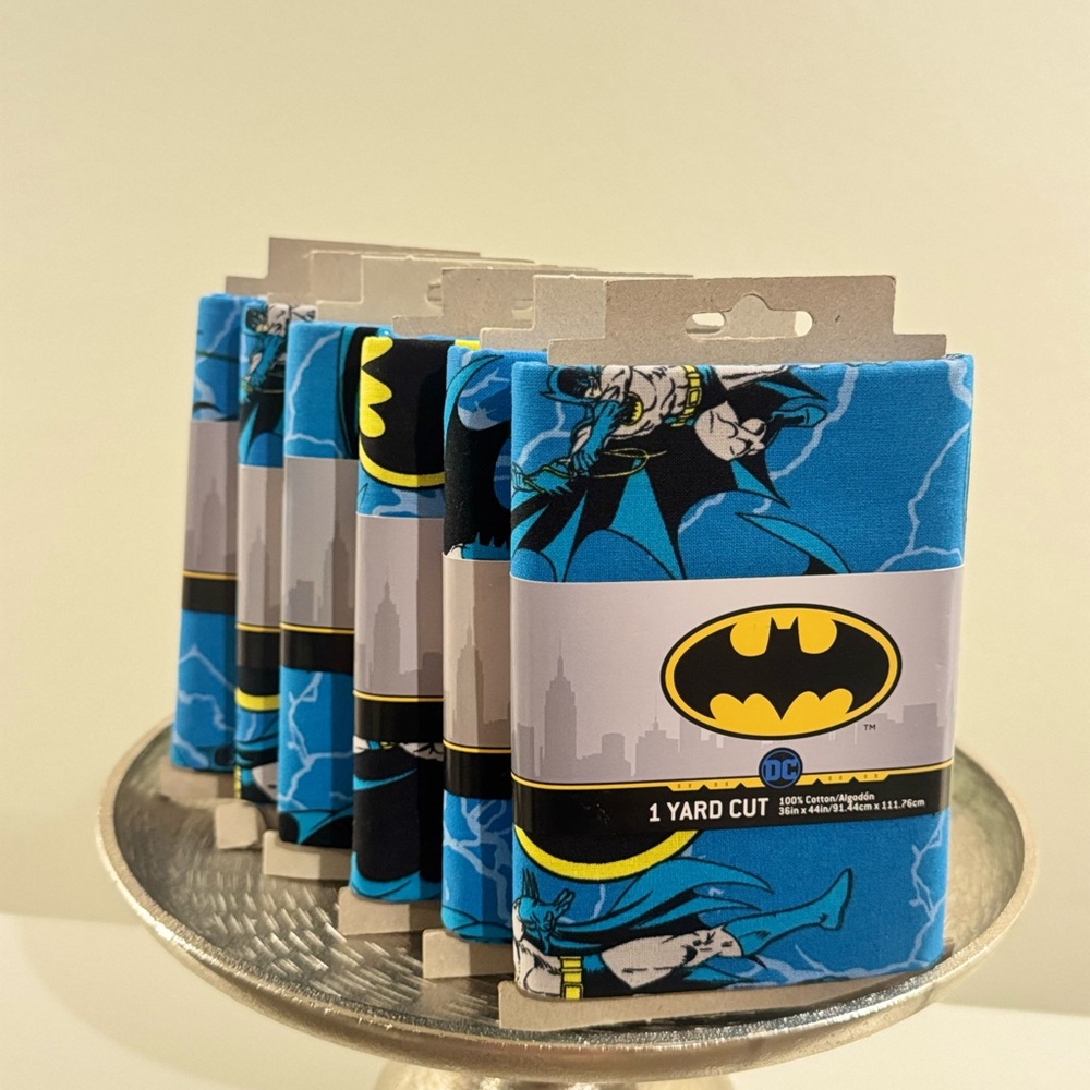 BUNDLE OF 6 DC Comics Batman Quilting Fabric - 1 Yard Cut. 100% Cotton